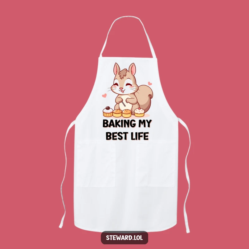 Funny Pastry Squirrel Apron: Determined Baker Squirrel Cooking Gear, Hilarious Kitchen Gift!