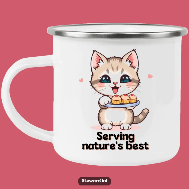 Funny Kitten Camping Mug: Serving Delights Outdoors - Durable & Adorable Funny Gift!