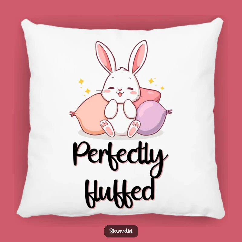 Funny Bunny Pillow: Fluffing Cushions - Soft & Cozy Humorous Accent Gift!