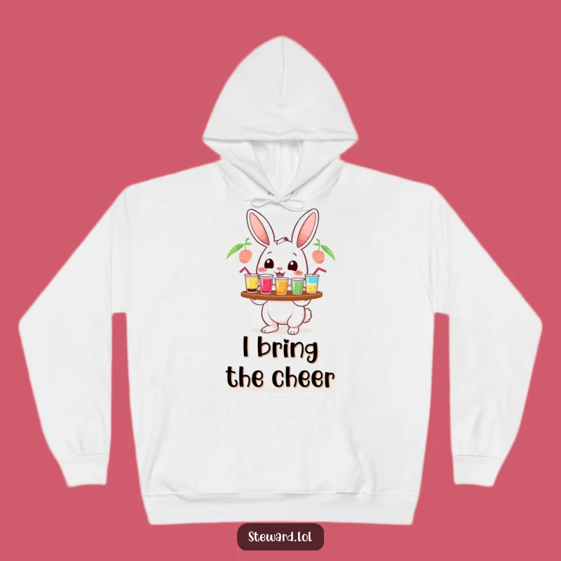 Funny Rabbit Bartender Hoodie: Cozy Up with Bunny Drinks