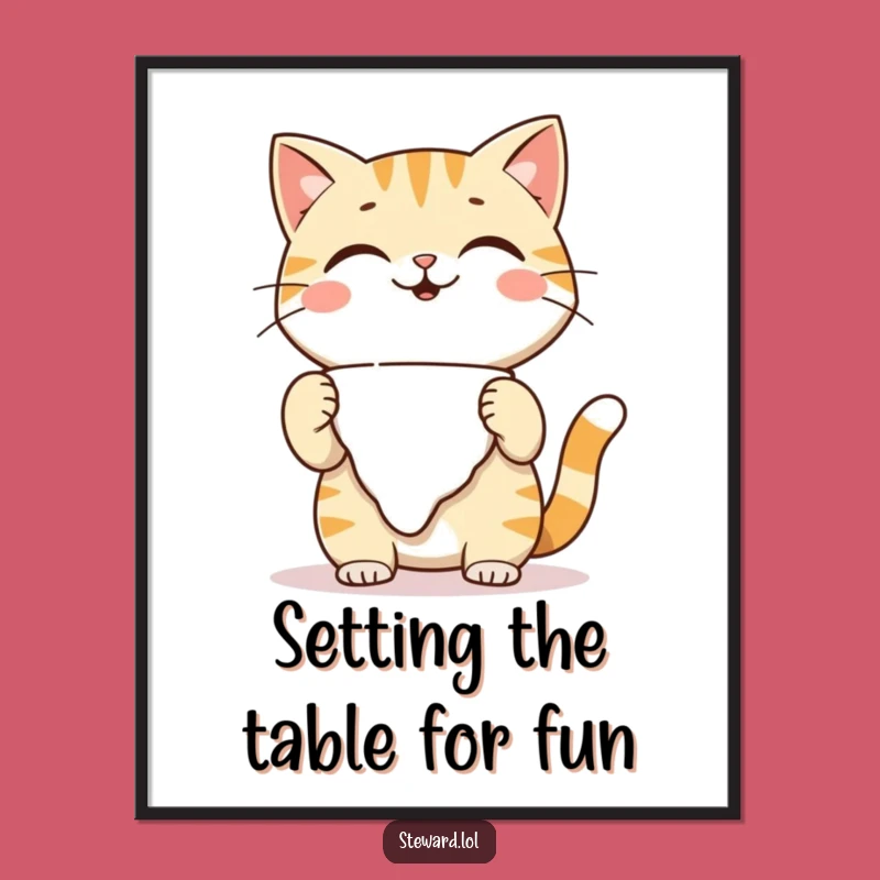 Funny Free Printable Wall Art: Playful Cat - Cozy Home Decor!