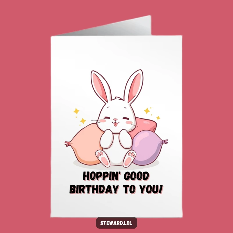 Free Printable Birthday Card: Bunny's Cozy Surprise! Hilarious Downloadable Gift for Spring Fun