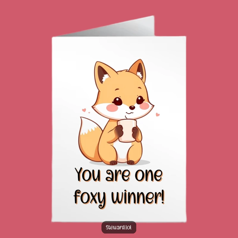 Free Printable Congrats Card: Fox's Warm Welcome - Funny Downloadable for Any Occasion
