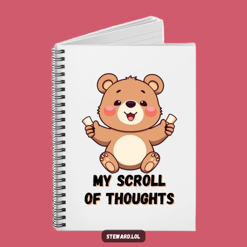 Funny Bear Cub Notebook: Cheerful Scroll Messenger, Journal Your Funny Thoughts