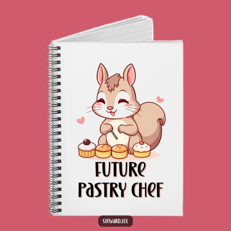 Funny Squirrel Pastry Notebook: Determined Baker Squirrel Journal, Perfect Funny Gift for Notes!