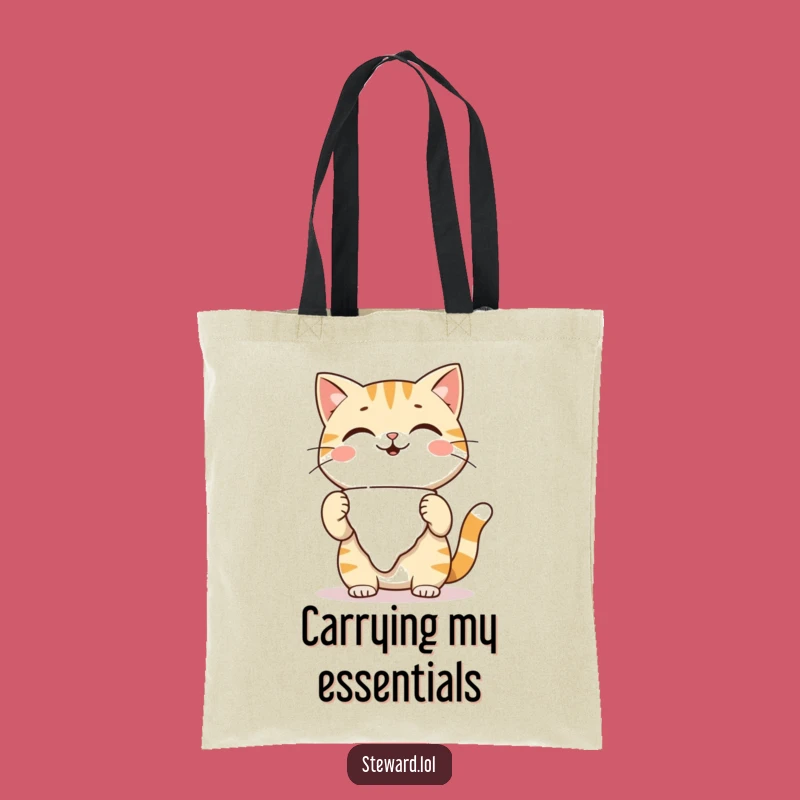 Funny Cat Waiter Tote Bag: Carry Your Essentials with Feline Charm